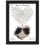 Music Lyrics Song -- Black Framed 6”x8” -- Arnel & Elena