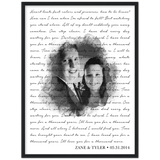 Lyrics -- Zane & Tyler 05.31.2014 -- Black Framed 18”x24” -- Gelato