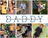 Daddy Family Prints -- Unframed 8''x10'' -- NICOLE, CAMERON