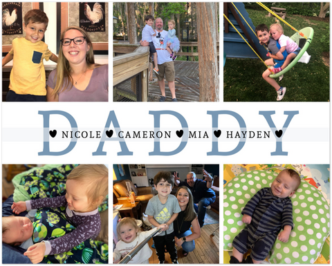 Daddy Family Prints -- Unframed 8''x10'' -- NICOLE, CAMERON