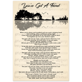 Lyrics -- You’ve Got A Friend  -- poster 20x28 -- Gelato
