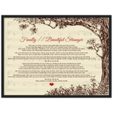 Lyrics -- Finally // Beautiful Stranger (Halsey) -- Black framed 18x24 -- Gelato