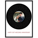 Song Record -- Black Framed poster/ 18”x24” -- Brendan & Celsey