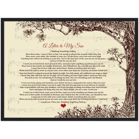 Gelato Framed Poster 24x18 - A Letter to My [Son] - Couple Dancing with Guitar