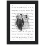 Lyrics Song -- Black Framed poster / 5”x7” -- Daniel and Brittany