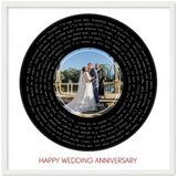 Song Record --  White Framed square/ 20''x20'' -- Josey & John 10/09/2021