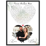 Music Lyrics Song -- Black Framed 18”x24” -- Kevin & Casey