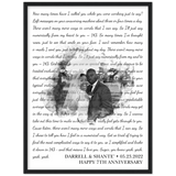 Lyrics -- Darrell & Shante’ 05-23-2022 -- Black framed 18x24 -- Gelato