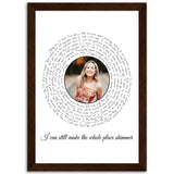 Gelato Walnut Framed 8x12 Poster - Bejeweled White - I CAN STILL MAKE THE WHOLE PLACE SHIMMER