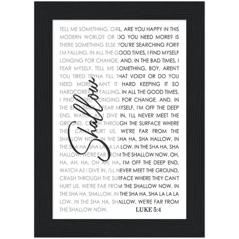 Gelato Framed 5x7 - Shallow Luke 5:4 - For Love At First