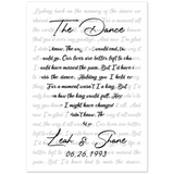 Lyrics Song -- poster/ 20''x28'' -- Leah & Shane