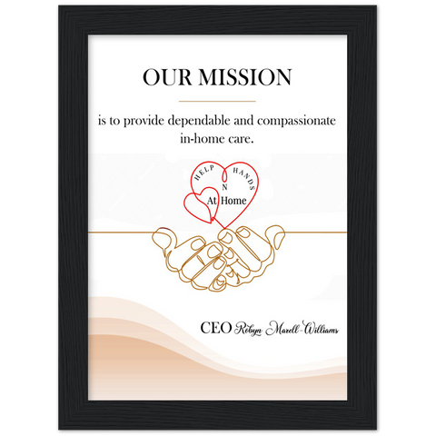 Print poster -- CEO Robyn Marell-Williams -- Black framed 6x8 -- Gelato