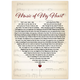 Lyrics --  Music of My Heart -- 5x7 -- Gelato