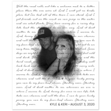 Music Lyrics Song -- Unframed 8''x10'' -- Kyle/Keri