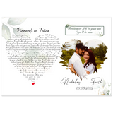 Song Lyrics -- Poster 20"x28" -- Nicholas & Faith 08/05/2022