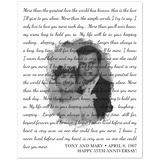 Lyrics Song -- Poster/ 8''x10'' -- Tony and Mary