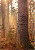 Name Carved on Tree -- Unframed 28''x40'' -- Darren & Alice & Erin