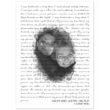 Music Lyrics Song -- Poster/ 5''x 7'' -- Haley and Justin