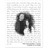Lyrics Song -- Poster/ 8''x10'' -- Mike and Desiree