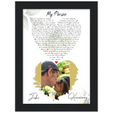 Lyrics -- Harmony & Jake 07/14/19 -- Black framed 6x8 -- Gelato