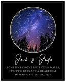 Star Maps -- Unframed  8''x10'' -- Josh & Jade