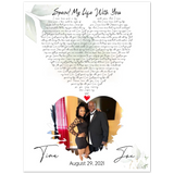 Music Lyrics Song -- Unframed poster/ 18”x24” -- Tina & Joe 2