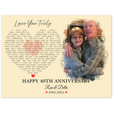 Music Lyrics Song -- poster/ 6''x 8'' -- Ron&Della