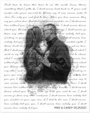 Music Lyrics Song --  Unframed 16''x20'' -- Mike & Candy