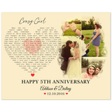 Lyrics Song -- Poster/ 8''x10'' -- Addison & Destiny