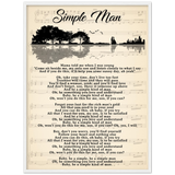 Simple Man - Gelato White Framed 24x32