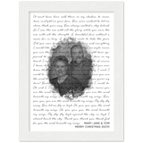Lyrics -- Merry Christmas 2021!!! -- White framed 6x8 -- Gelato