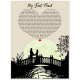 Lyrics Song -- poster/ 6''x 8'' -- My best friend (Tim McGraw)