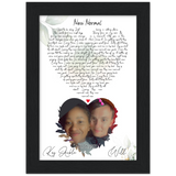 Lyrics -- Will/Kay Auble  01062021 -- Black Framed 5”x7” -- Gelato