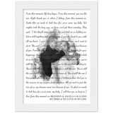 Lyrics Song -- White Framed poster / 6”x8” -- Brandon & Angela