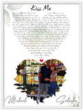 Music Lyrics Song -- White framed 24"x 32" -- Salisha & Michael