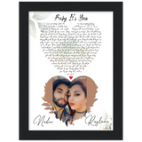 Music Lyrics Song -- Black Framed 6”x8” -- Nader & Raylene