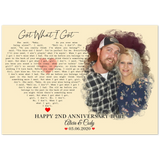 Lyrics Song -- Poster/ 28''x40'' -- Alicia & Cody