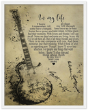 In My Life -- 12 -- White framed 16"x20" -- Gelato