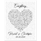 Lyrics -- Rachel & Christopher 05-30-2020 -- 8x10 -- Gelato