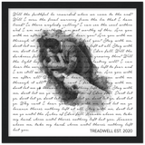 Lyrics -- Treadwell Est. 2020 -- Black frame 12x12 -- Gelato