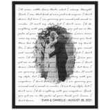 Music Lyrics Song -- Black framed 16"x20" -- Evan & Danielle