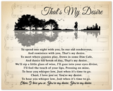 Lyrics -- That's my desire (Frankie Laine) -- UNF 8x10 -- gelato