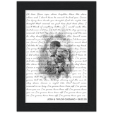 Lyrics --  Josh & Taylor Cassano 08-22-20 -- Black frame 5x7 -- Gelato