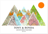 Travel Maps -- Tony & Ronda --  40x28 -- Gelato