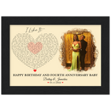 Lyrics -- Destiny & Jamarkus 05.11.2022 -- Black Framed 5”x7” -- Gelato