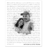 Music Lyrics Song -- Poster/ 8''x10'' -- Anthony & Gypsi Triona