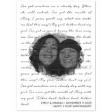 Lyrics -- Emily & Mariah November 9 2020 -- 5x7 -- Gelato