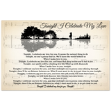 Music Lyrics Song -- Unframed 11''x17'' -- Tonight I celebrate my love (Pebo Bryson)