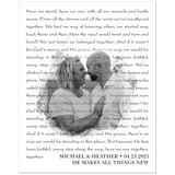 Lyrics Song -- Poster/ 8''x10'' -- Michael & Heather 04.23.2021