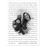 Lyrics -- Joel’s Family I love you -- 5x7 -- Gelato